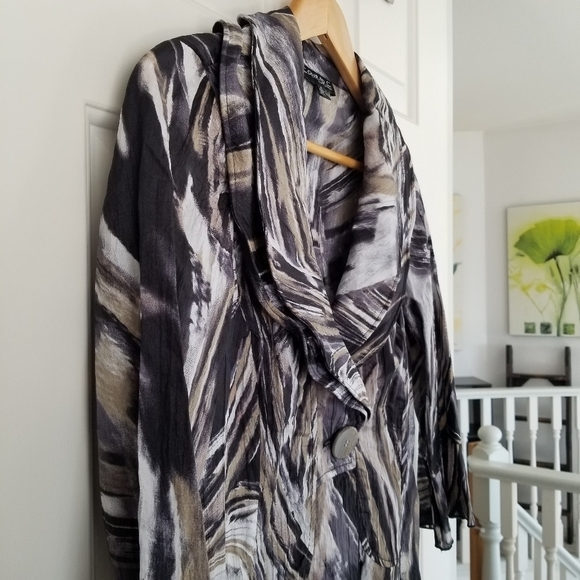 Conrad C COLLECTION Vintage 80s Structured Collar Single-breasted Blazer 4 - Picture 3 of 9